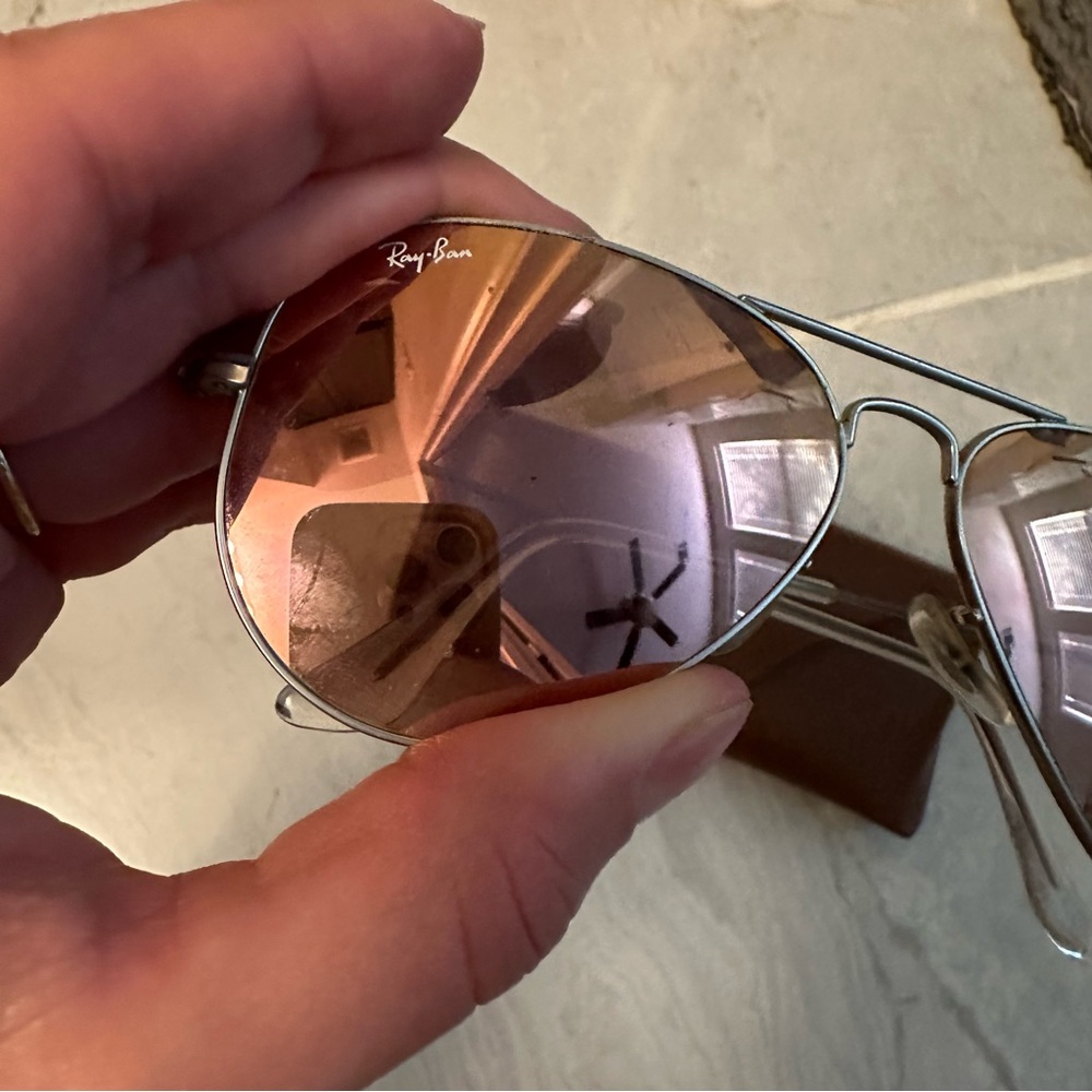 Ray-Ban Aviator RB3025 Sunglasses - Silver/Copper Flash Mirror - Picture 3 of 10